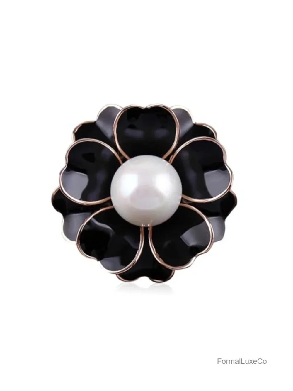 Ladies Elegant Floral Brooch Pin Wedding Shrug Pearl Jewelry Fashion Accessory